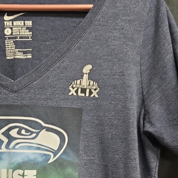 Nike Heather Blue Athletic Tee - Picture 4 of 9